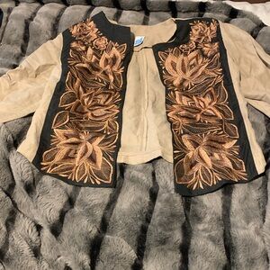 #399 Embroidered Floral Jacket